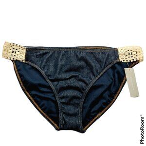 Kenneth Cole Reaction Lace Denim Bikini Bottom Extra Large